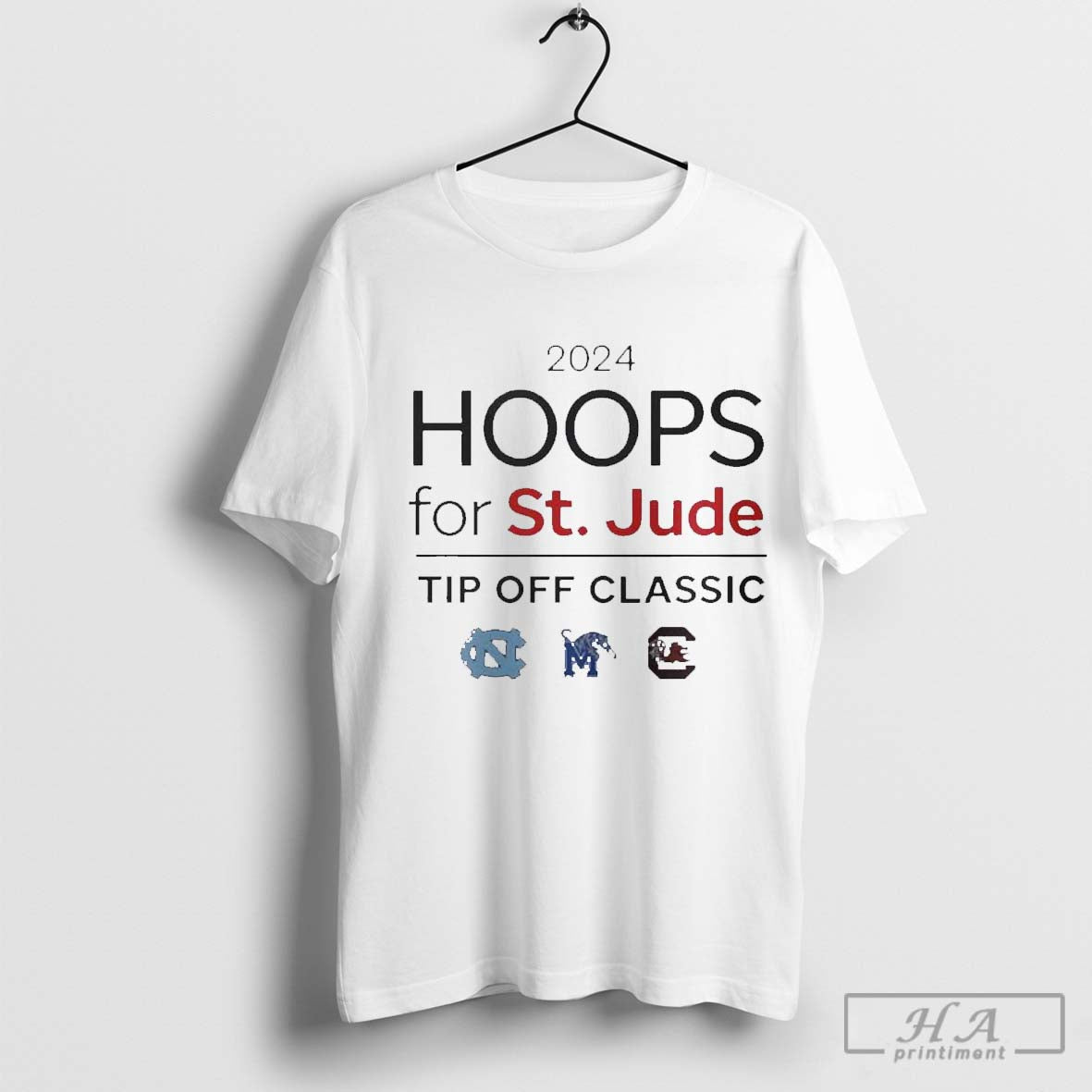 South Carolina Gamecocks 2024 Hoops For St. Jude Tip Of classic Shirt