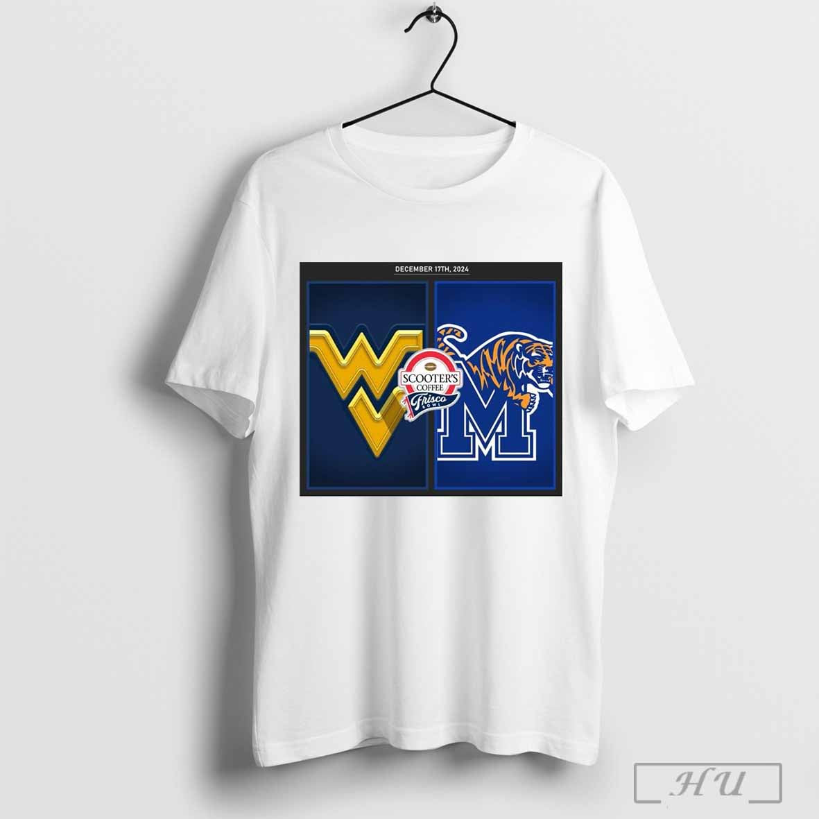 Poster West Virginia Mountaineers Vs Memphis Tigers Scooters Coffee Frisco Bowl December 17th 2024 T Shirt