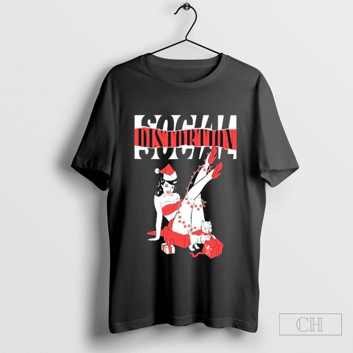 Social Distortion Torn Logo Holiday Pinup Christmas 2024 t-shirt