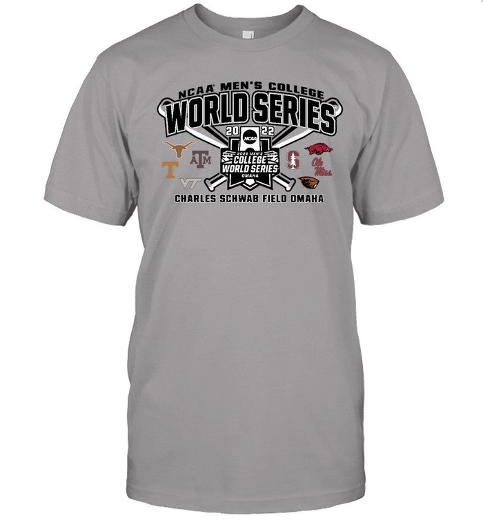 Men's College World Series CWS 8 Team Men's College World Series Omaha Tee