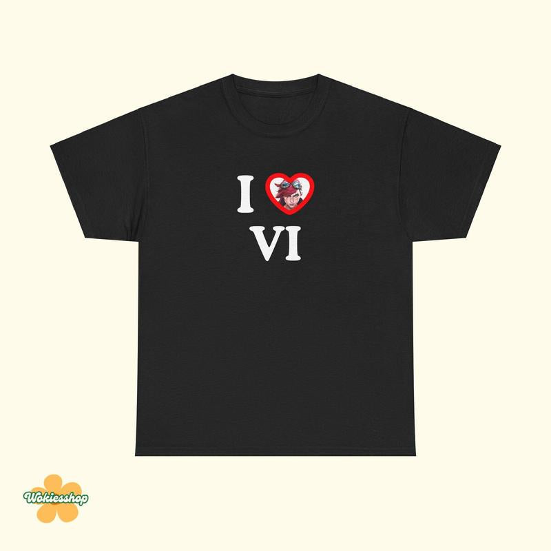 I Love Vi Arcane Shirt League Of Legends Shirt Unisex Tee Gaming Tshirt Lol Shirt I 3 Vi Arcane Violet Gift For Him And Her