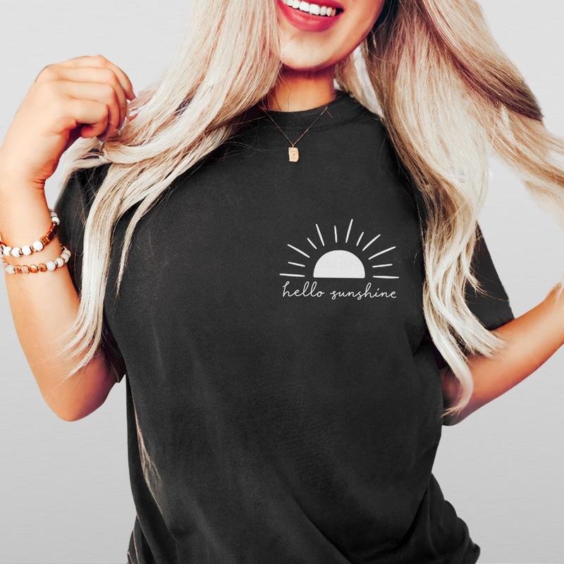 Hello Sunshine Comfort Shirt, Beachy Women Shirts,Beachy Tee,Beach Outfits, Summer Shirts, Summer T-Shirt, Vacation Beach Shirt, Sunshine Lover Tee, Beach Women Top