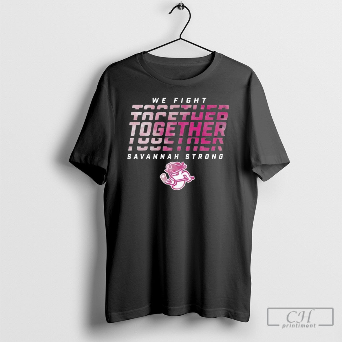 Savannah Ghost Pirates Pink 3 Steel T Shirt