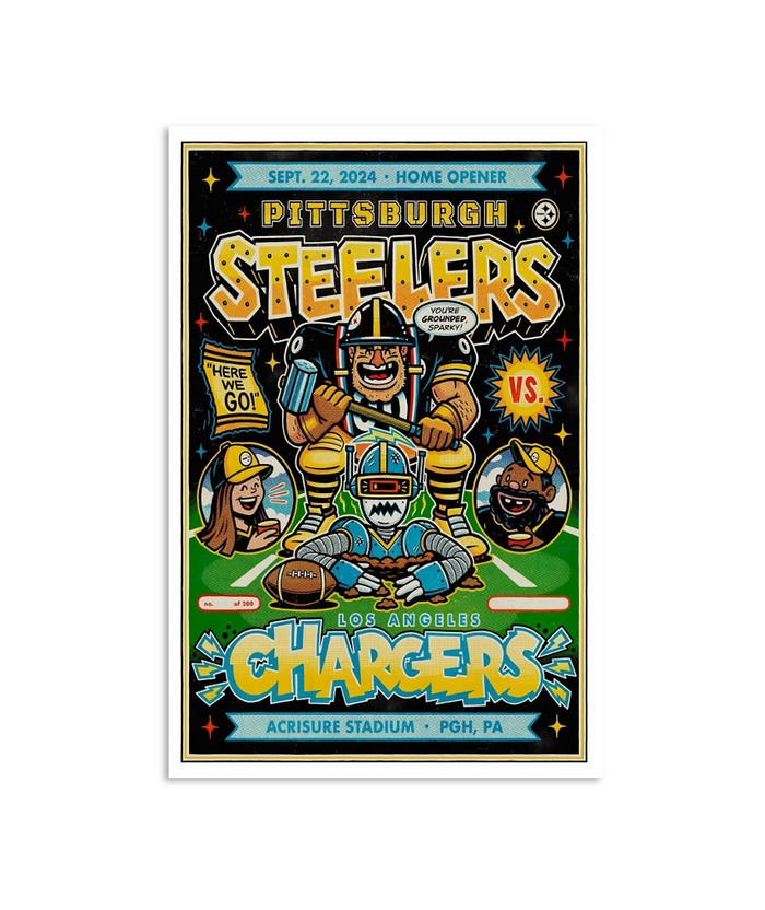 Pittsburgh Steelers Vs Los Angeles Chargers Sept 22, 2024 Acrisure Stadium, Pittsburgh PA Poster