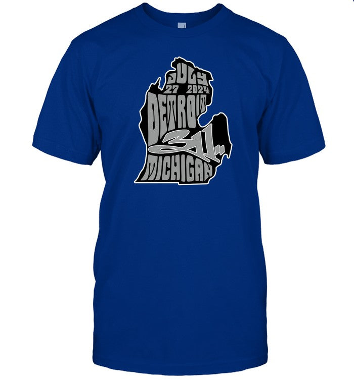 311 Detroit, MI Michigan Lottery Amphitheatre July 27 2024 Art Shirt