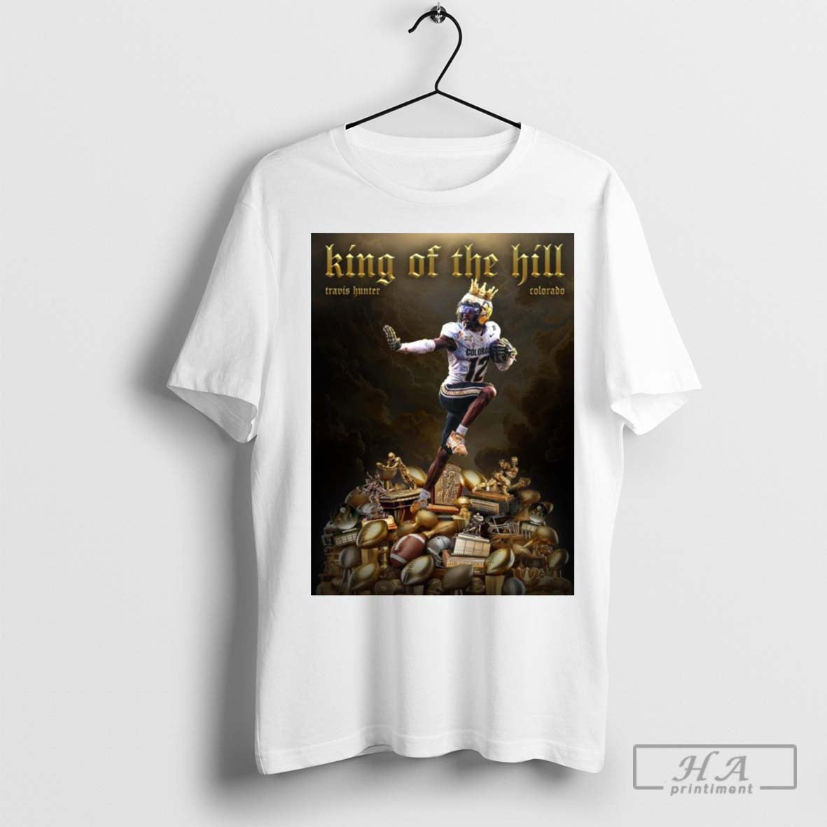 Poster Travis Hunter Colorado Buffaloes Big 12 King Of The Hill Heisman Winner T Shirt