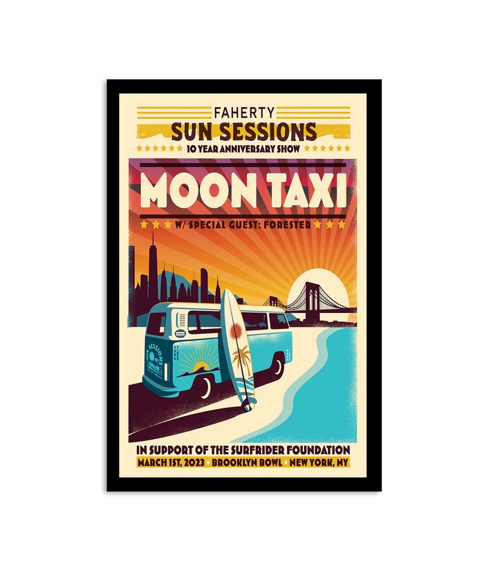 Moon Taxi March 1St, 2023 Brooklyn Bowl New York, NY Poster