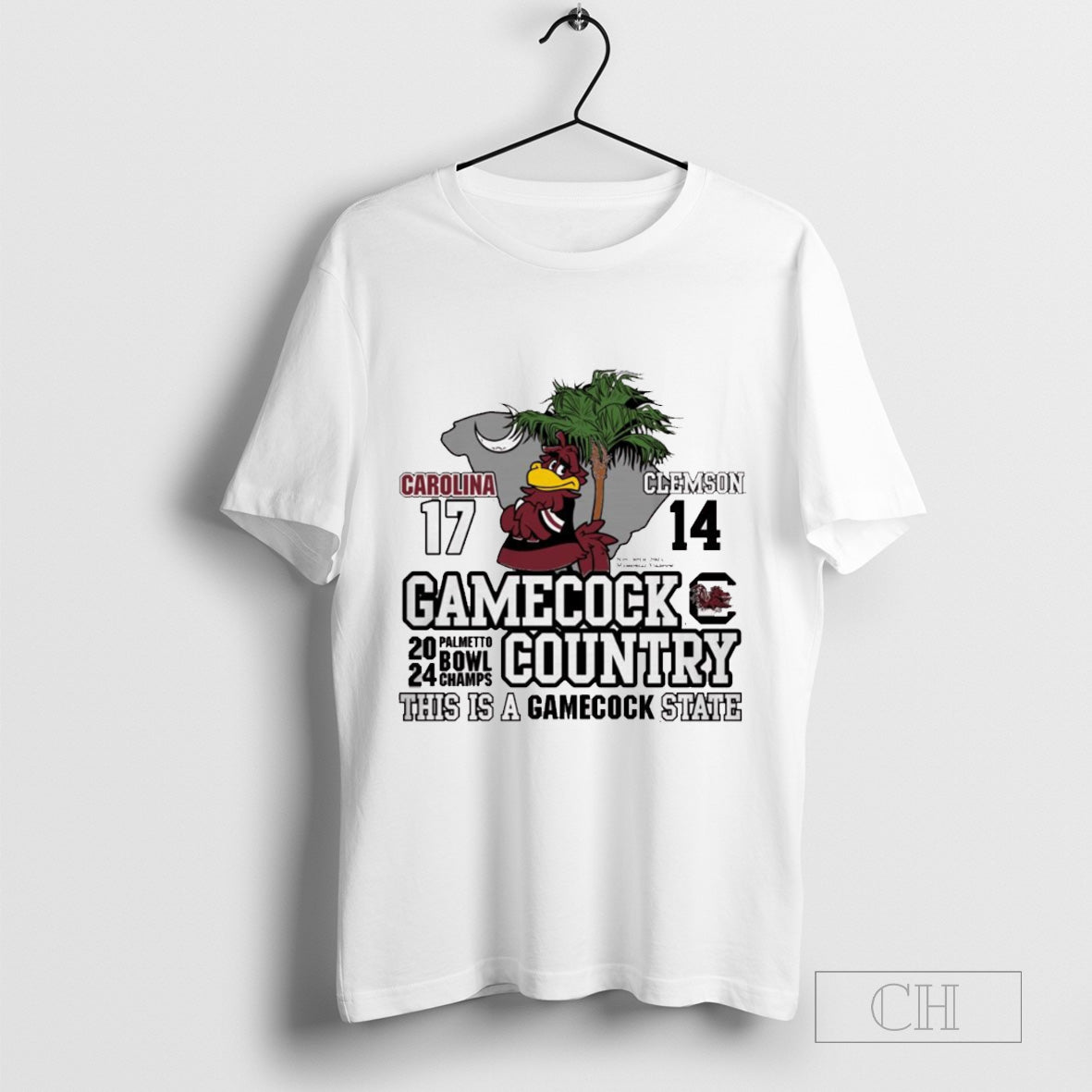 South Carolina Gamecocks vs. Clemson Tigers 17-14 Gamecock Country This Is A Gamecock State t-shirt