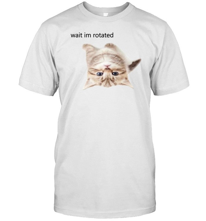 Rayelie Wearing Wait Im Rotated Cat Shirt