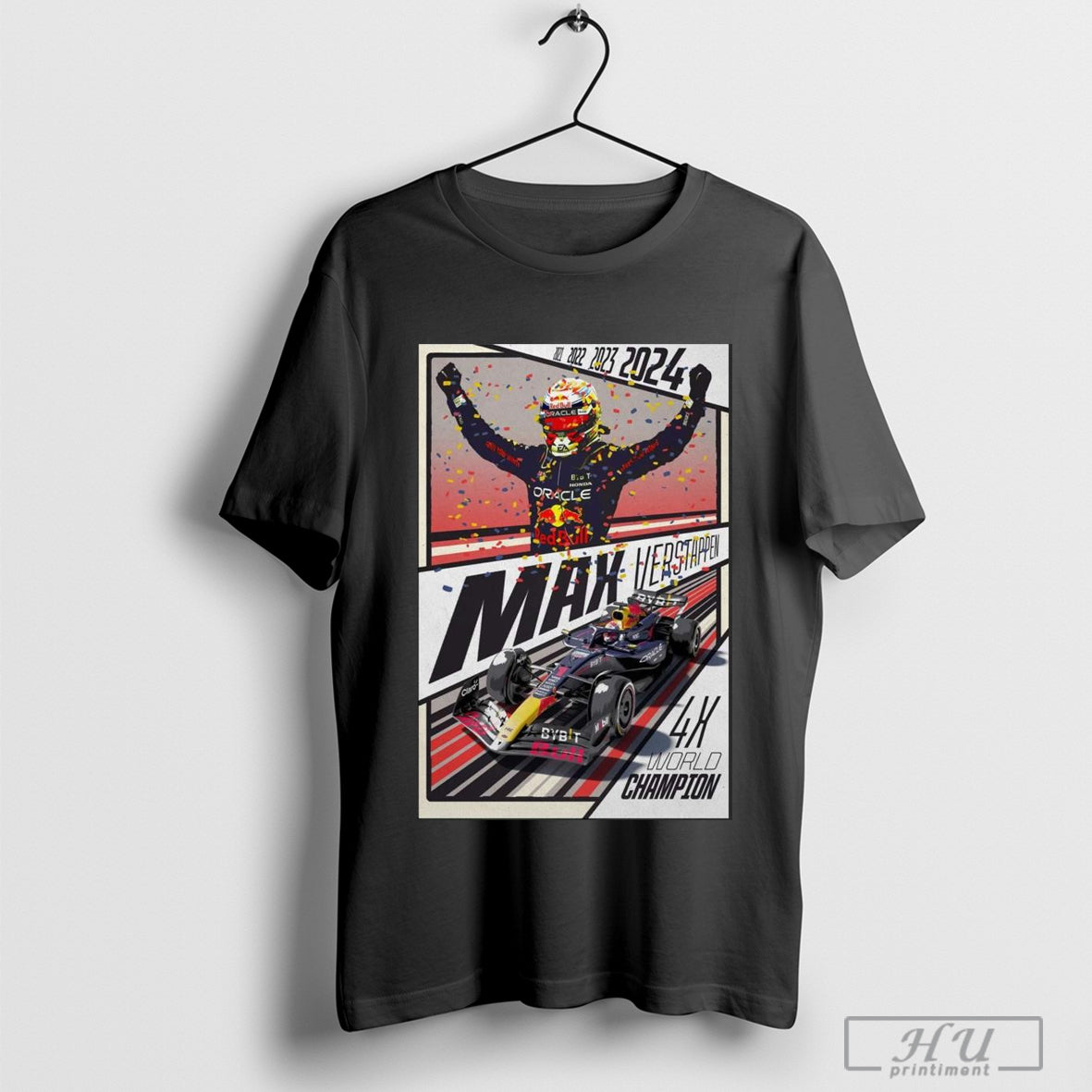 Poster Red Bull Racing Max Verstappen 2024 F1 World Driver’s Champion T-shirt