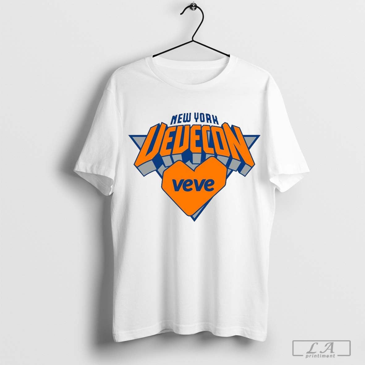 Rock 2 Burn New York Veve Con Veve New York Knicks logo t-shirt