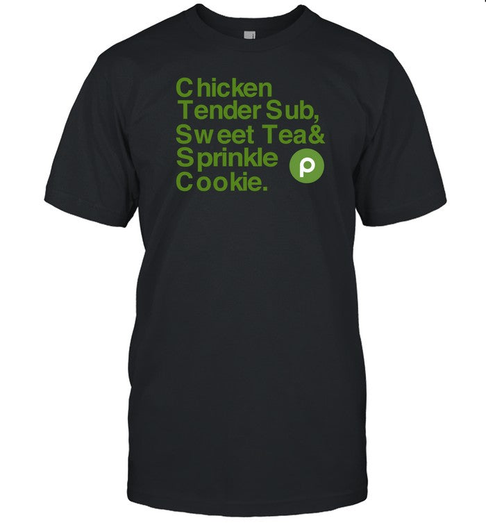 Omgitswicks Chicken Tender Sub Sweet Tea Sprinkle Cookie Shirt