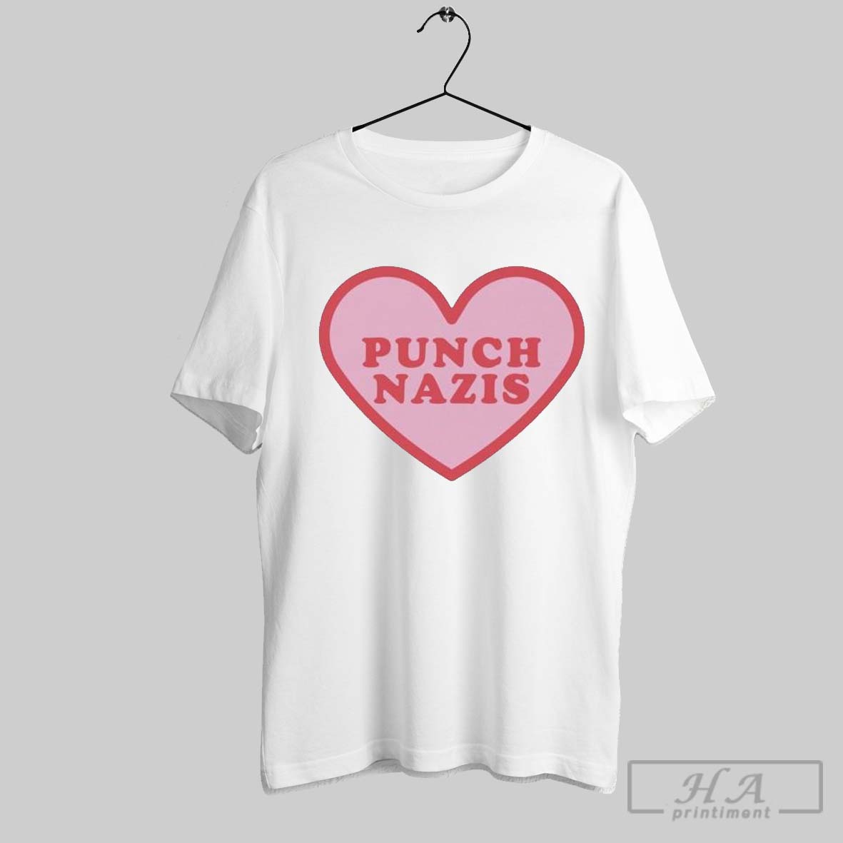 Punch Nazis Heart T Shirts