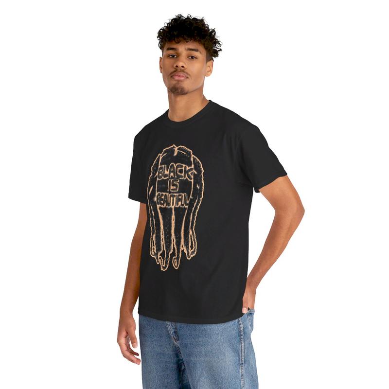 Black is Beautiful Vintage Hippie 90s Styled Graphic T-Shirt Retro Y2k Vibes Hip Hop Inspired Casual Cotton