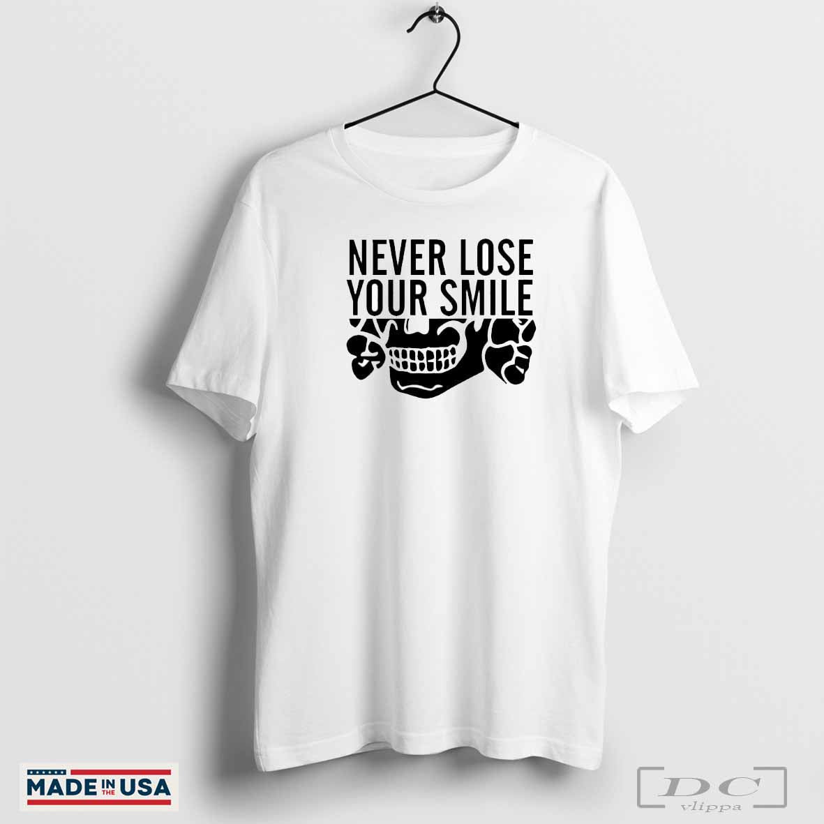 Skeleton Temosdnah never lose your smile meme funny shirt