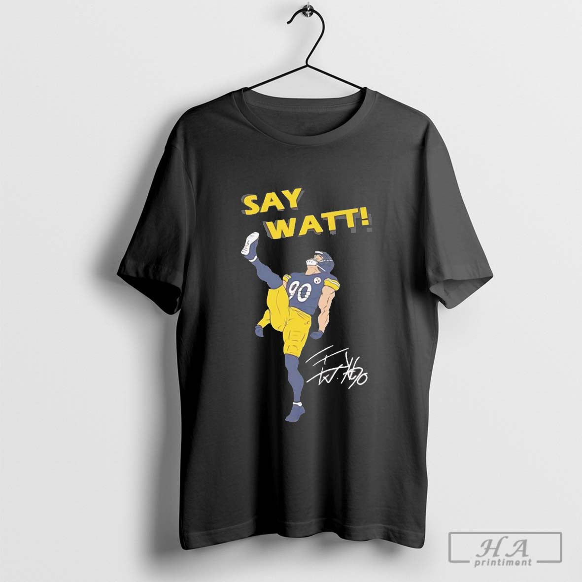 Say Watt TJ Watt Pittsburgh Steelers Linebacker Signature Shirt