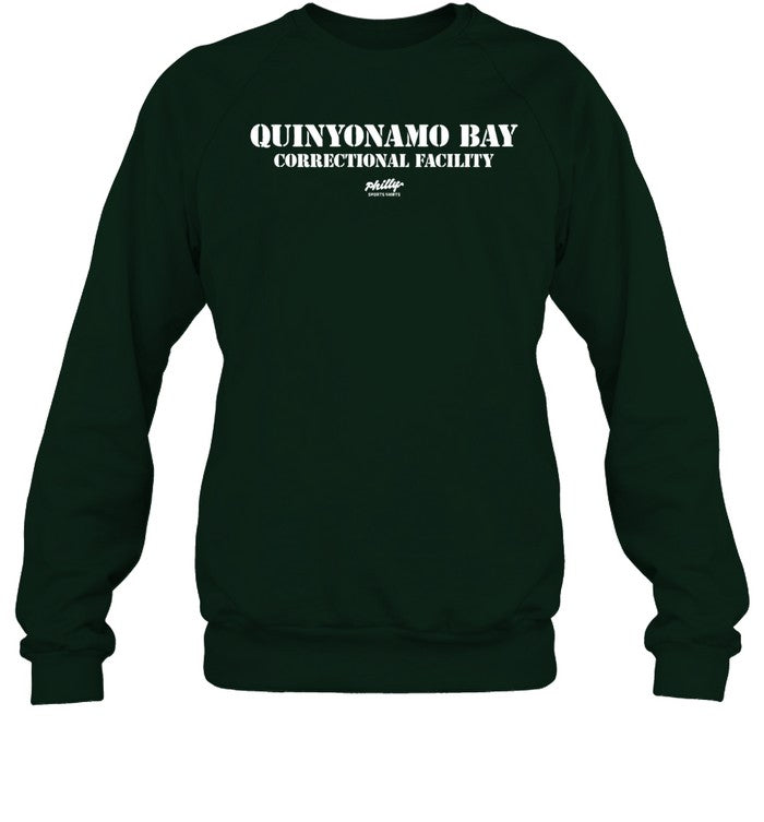Quinyon Mitchell Wearing Quinyonamo Bay Crewneck Sweatshirt