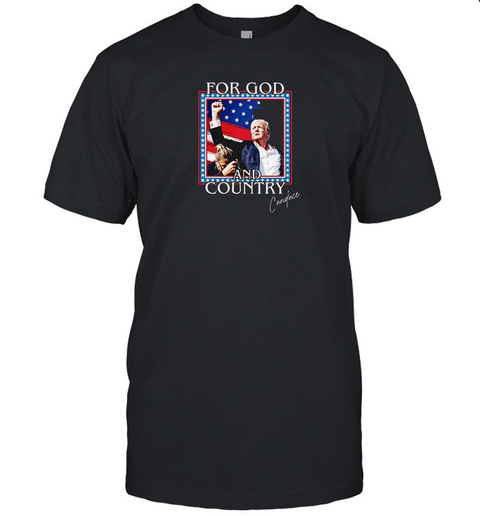 T-Shirt Trump Candace For God And Country Limited