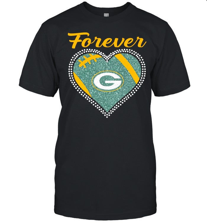 Forever Green Bay Packers Heart Diamond shirt