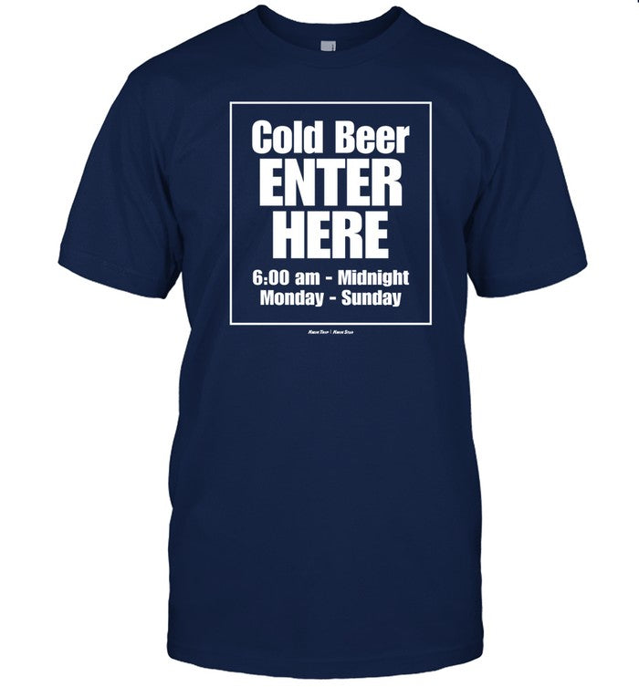 Shirt Cold Beer Enter Here
