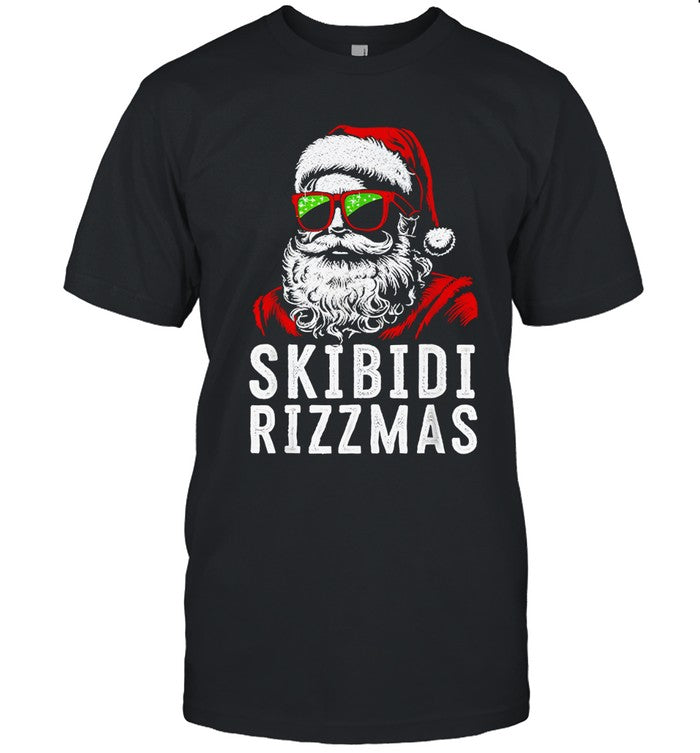 Skibidi Rizzmas Christmas Rizz Santa Claus Charisma Kid Cool shirt