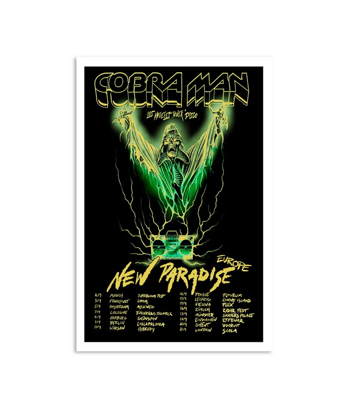 Cobra Man Los Angeles Power Disco New Paradise September 2023 Poster