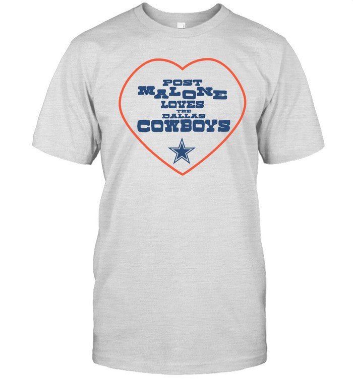 Post Malone + Dallas Cowboys Love Post Shirts