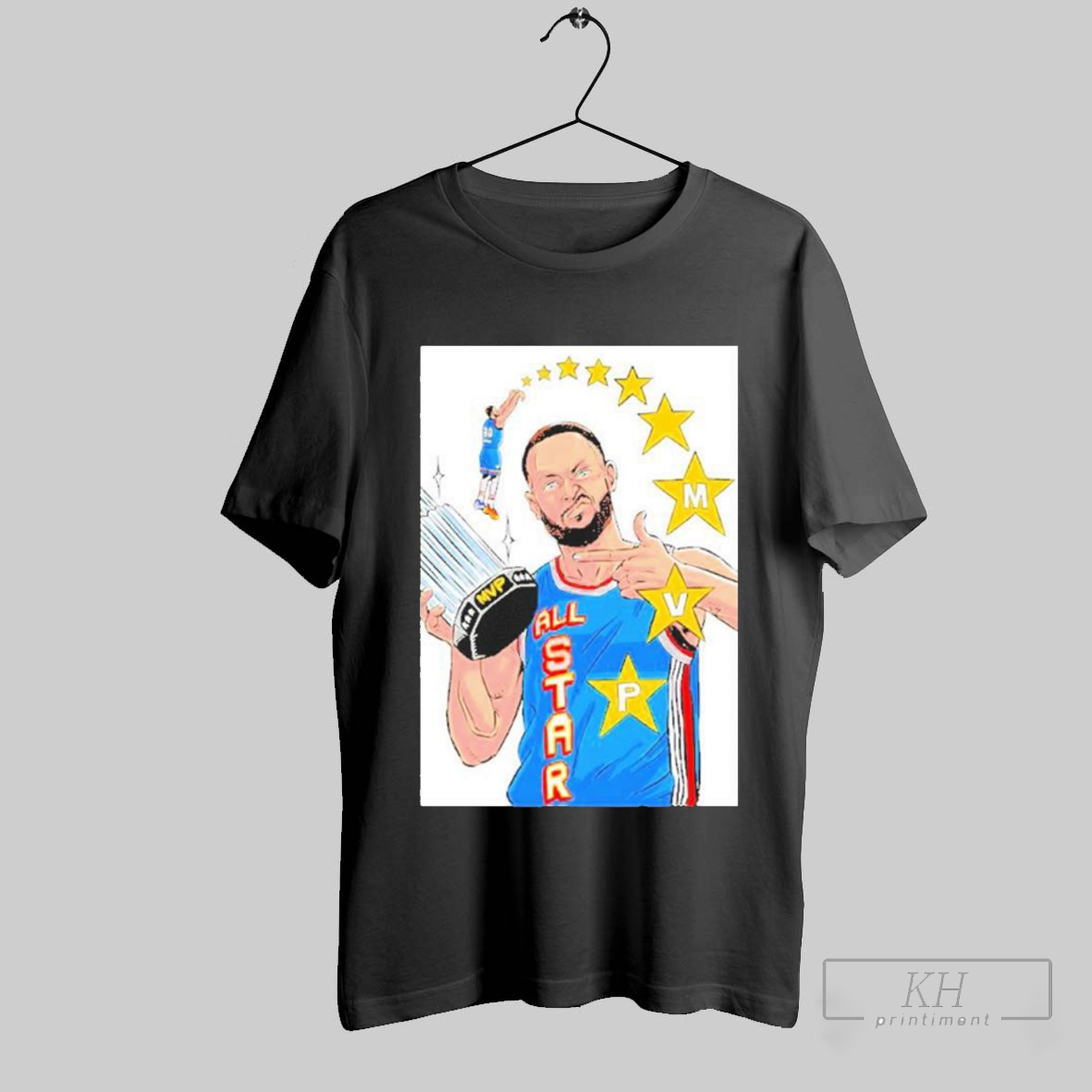 Stephen Curry All Star Mvp Golden State Warriors Cartoon T Shirt T Shirt