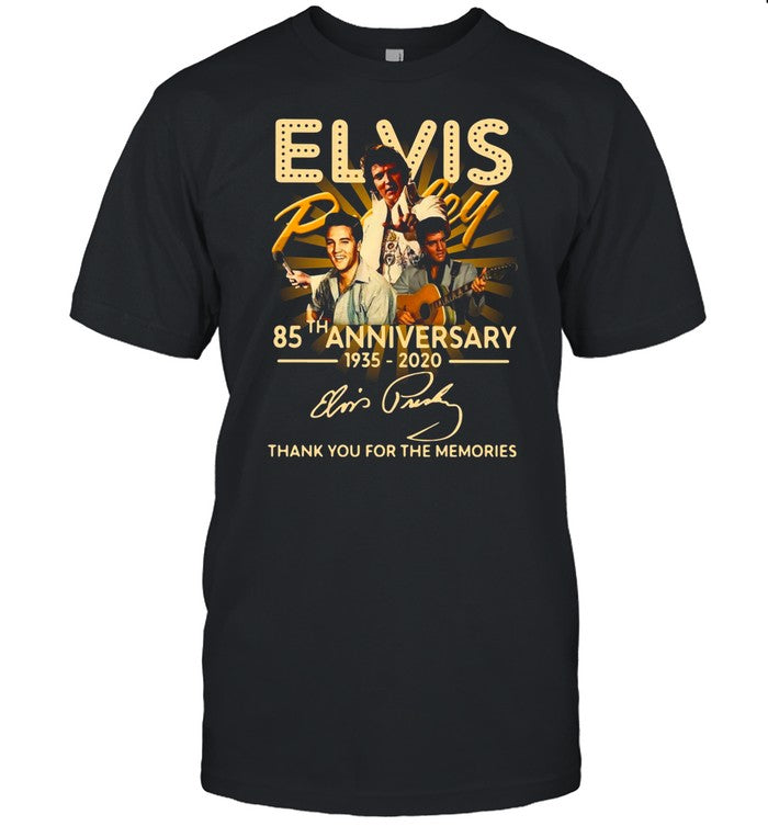 Elvis Presley 85th Anniversary 1935 2020 Signature Thank You For The Memories shirt