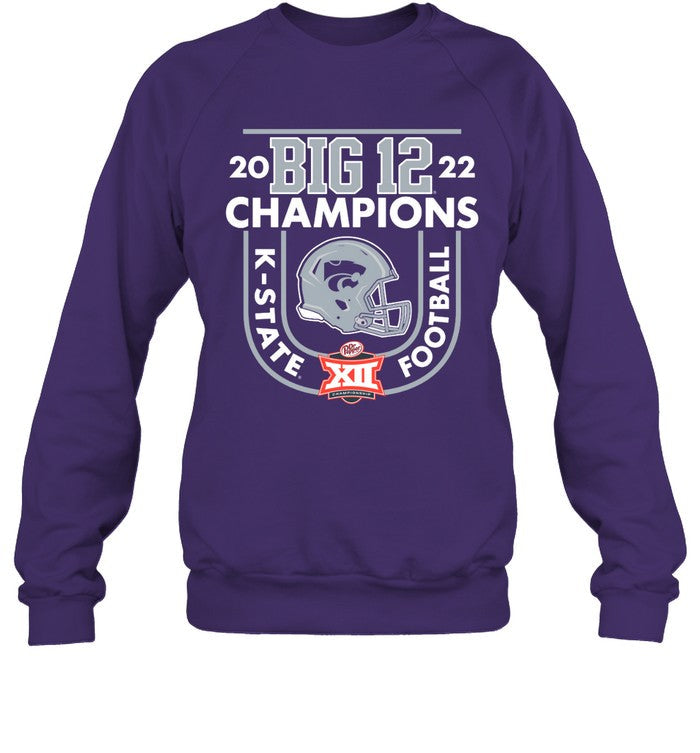 Purple Kansas State Wildcats 2022 Big 12 Football Conference Champions Sweatshirt