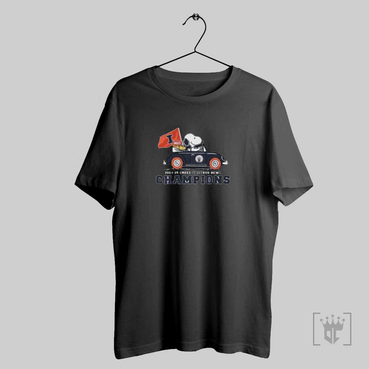 Snoopy Driving Car Illinois Fighting Cheez It Citrus Bowl Champions 2024 2025 T Shirt