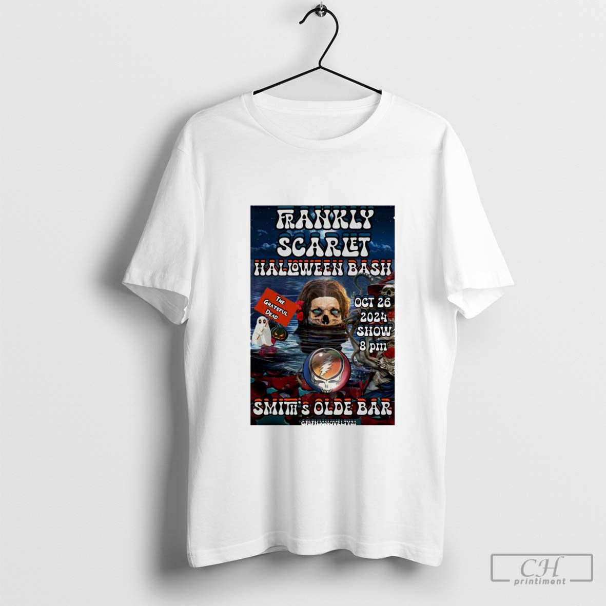 Poster Frankly Scarlet Halloween Bash October 26-2024 Atlanta GA t-shirt