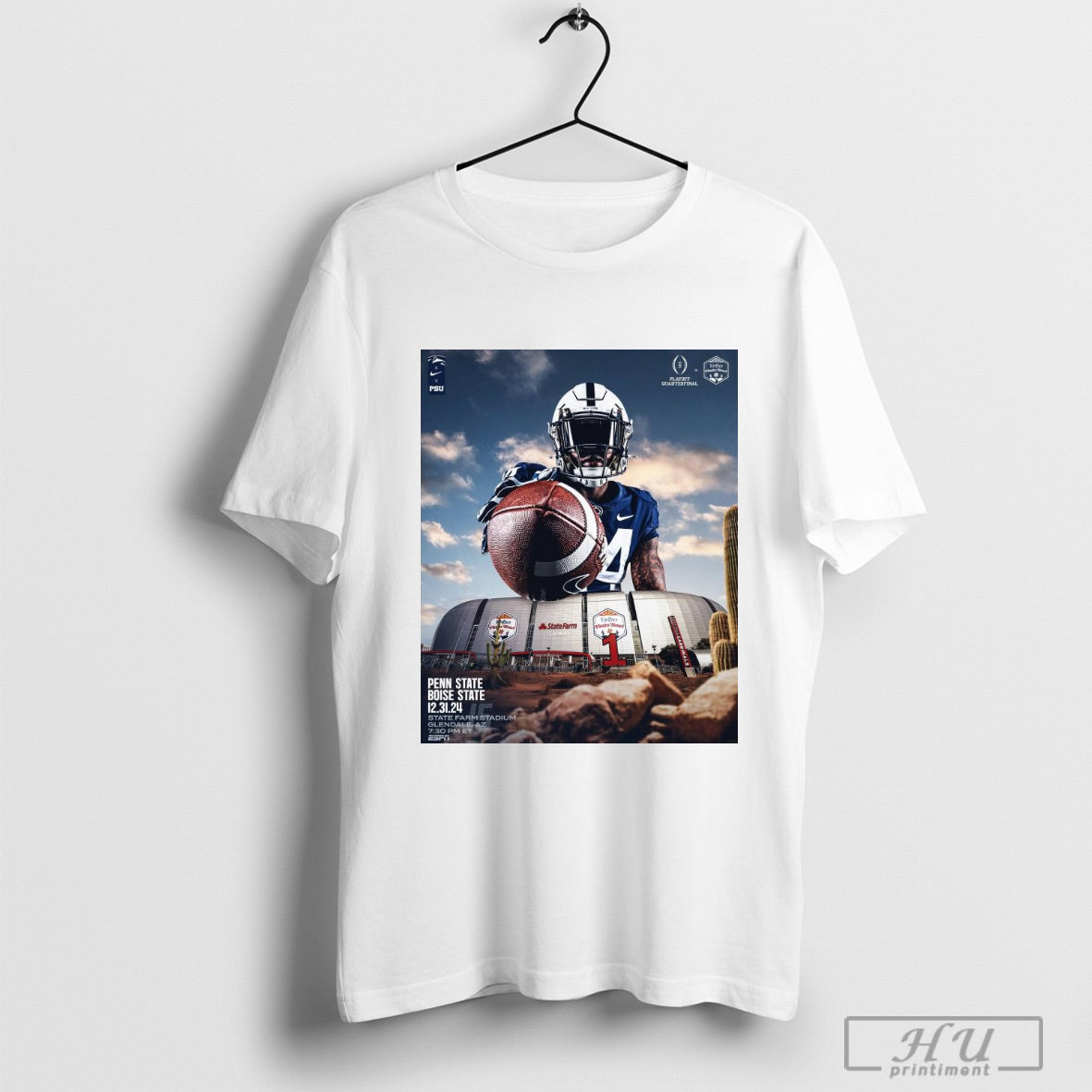 Poster Penn State Nittany Lions Vs Boise State Broncos 12 31 2024 State Farm Stadium Glendale Az Playoff Quarterfinal Vrbo Fiesta Bowl Football T Shir