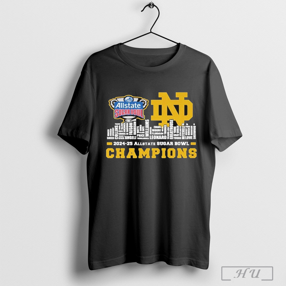 Premium Notre Dame Fighting Irish 2024 25 Sugar Bowl Champions Celebrating T Shirt