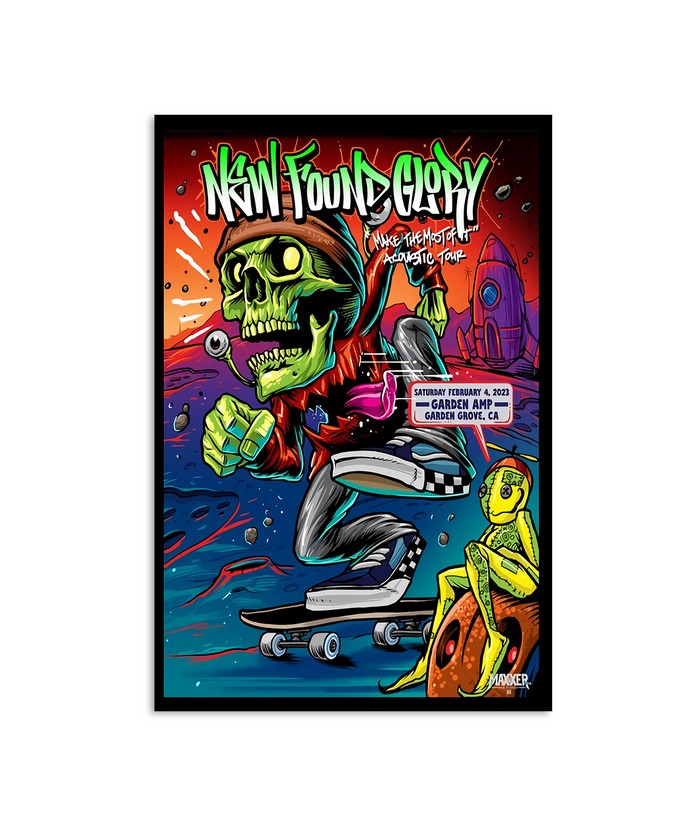 New Found Glory February 4, 2023 Garden Amp Garden Grove, CA Poster