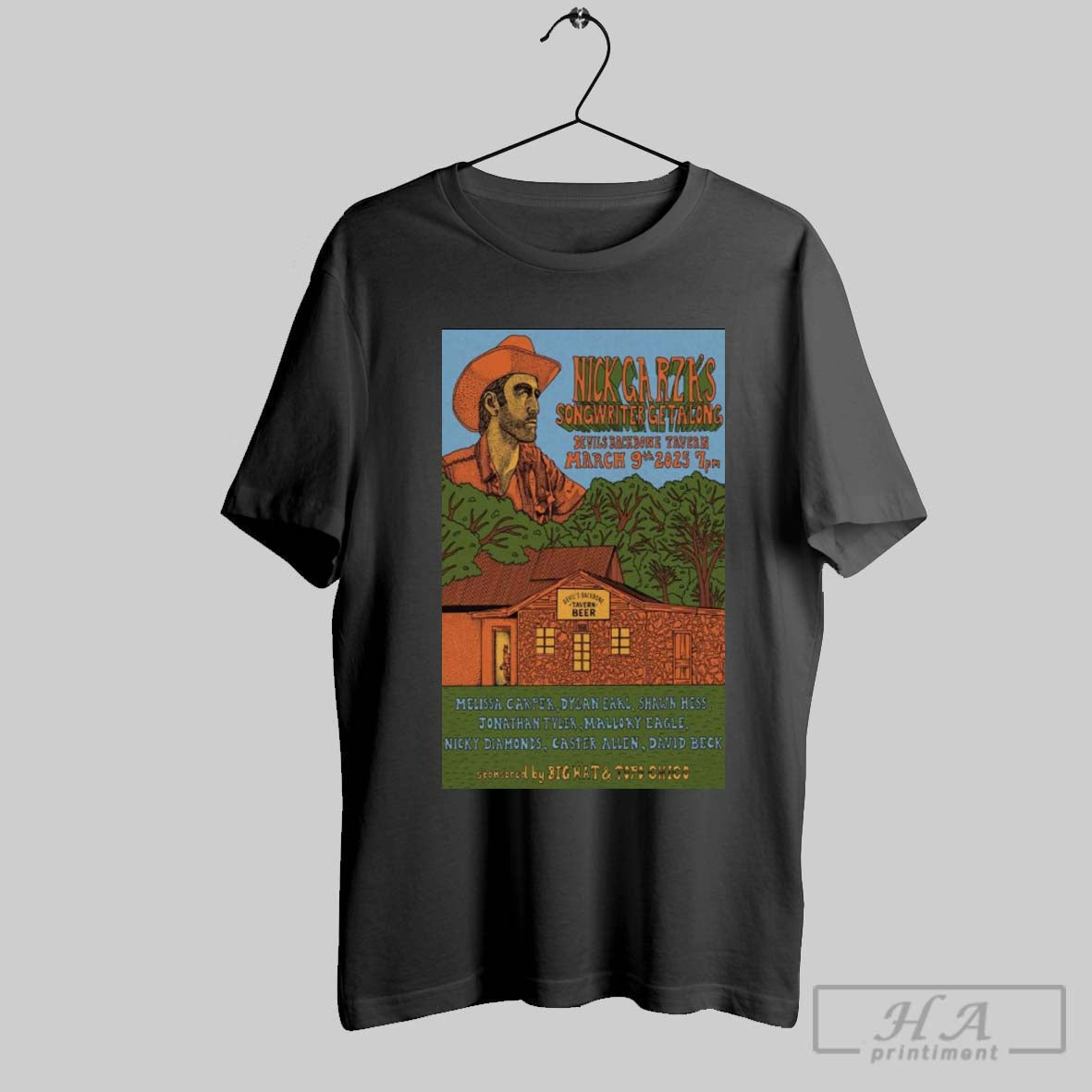 Poster Nick Garzas Get Along 3 9 2025 Fischer Tx T Shirt