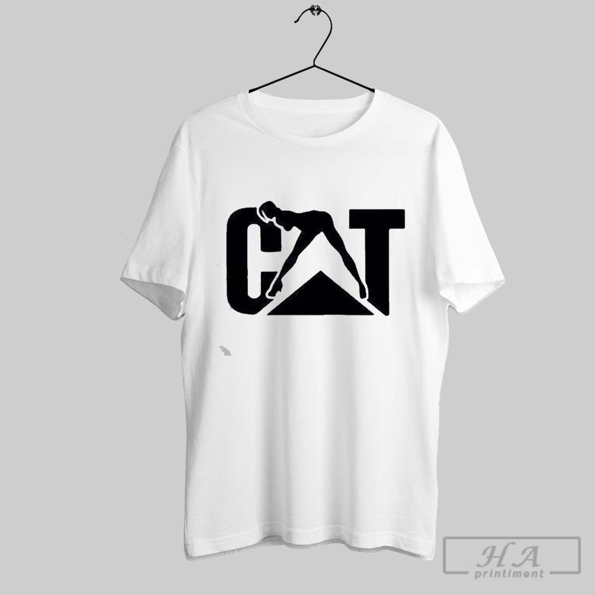 Premium Cat With Woman Casual Lady Cat T Shirt