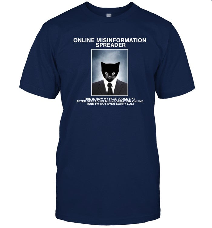 online misinformation spreader oversized shirt