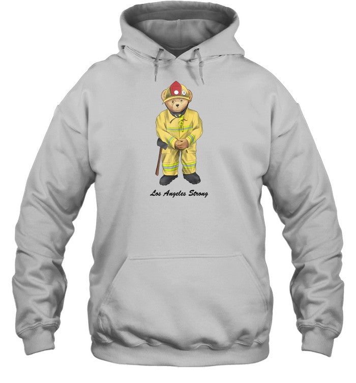 Firefighter Bear Relief Los Angeles Strong Hoodie