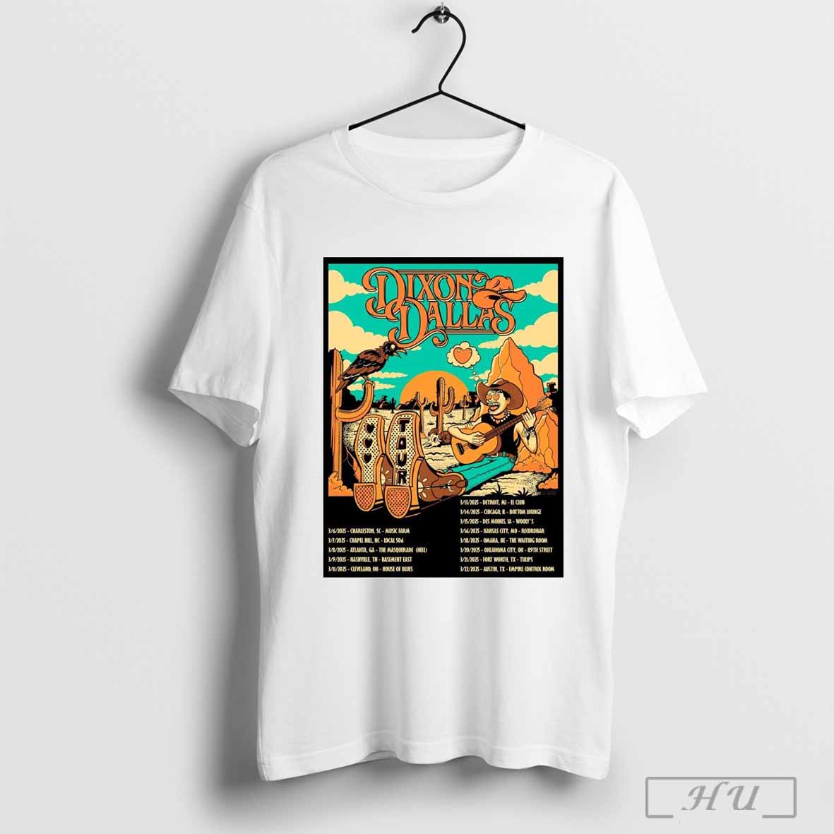 Poster Dixon Dallas The Basement East On March 2025 Tour T Shirt