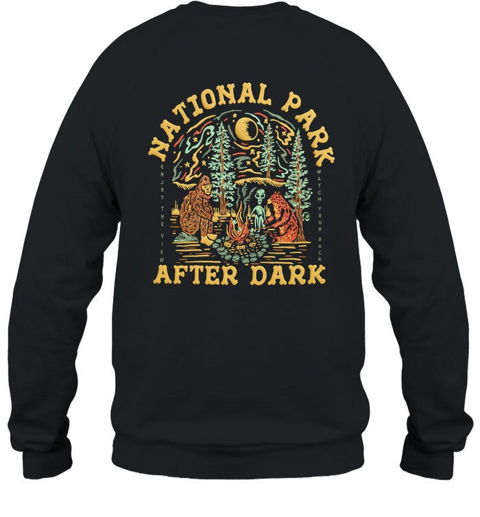 National Park After Dark Cryptid Campfire Shirt