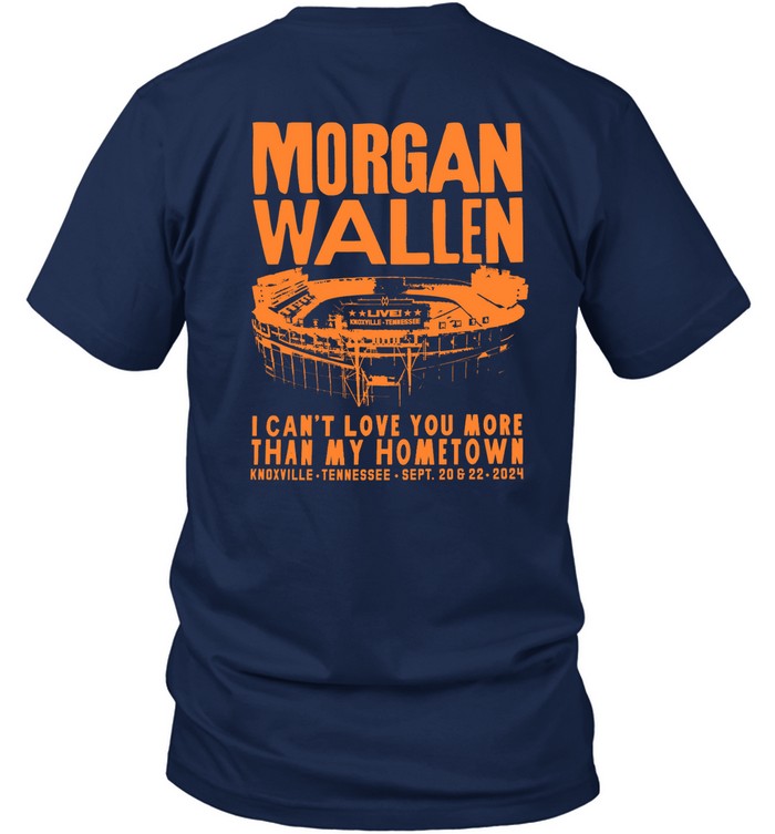 Morgan Wallen One Night At A Time 2024 Neyland Stadium, Knoxville, TN Sep Sep 20 & 22, 2024 T-Shirt
