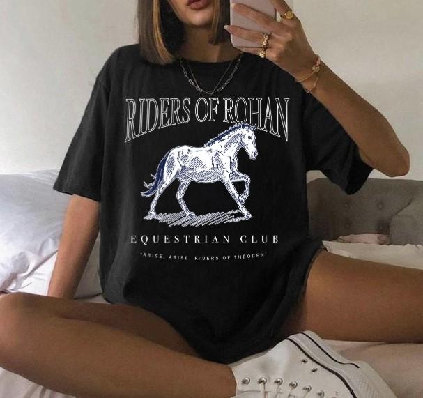 Riders Of Rohan Equestrian Club Shirt LOTR Fantasy Aragorn Frodo Elven Elrond The Fellowship Bookish