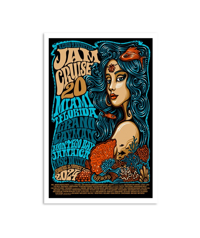 Jam Cruise 20 Mermaid February 25-March 1, 2024 Miami Florida, Montego Bay, Jamaica, Grand Cayman Po