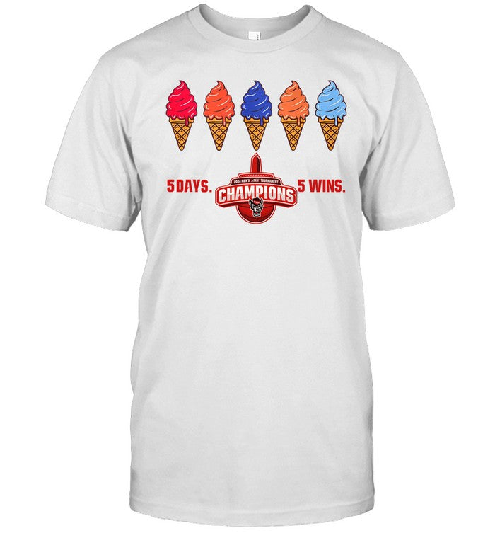 NC State Wolfpack 5 Days 5 Wins Tee