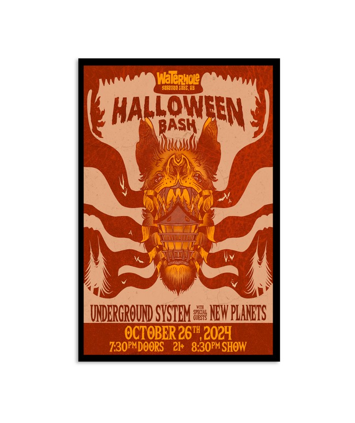 Halloween Bash October 26 2024 Waterhole Saranac Lake New York Poster