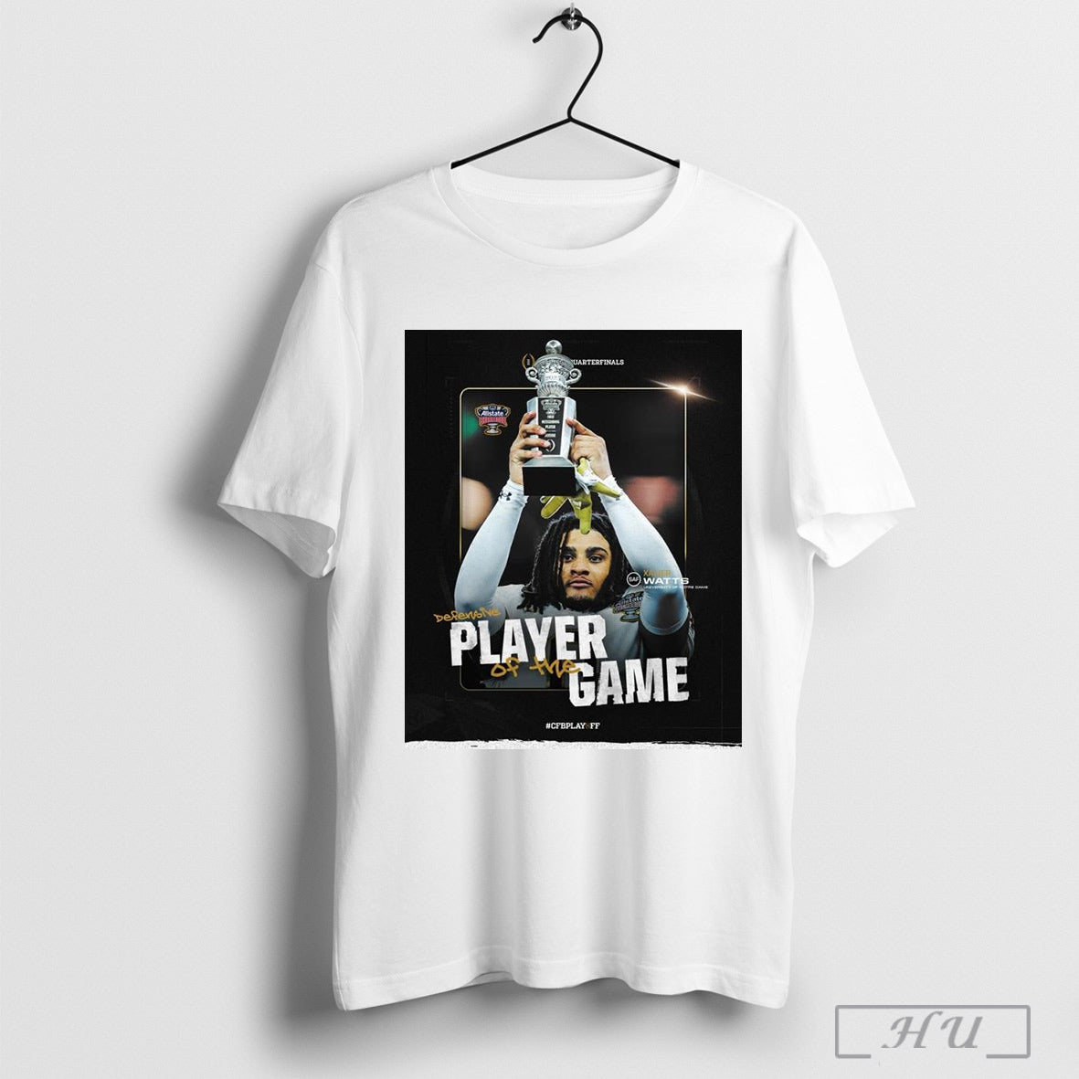 Poster Notre Dame Fighting Irish Xavier Watts Defensive Player Of The Game Cfb Playoff Quarterfinals T Shirt