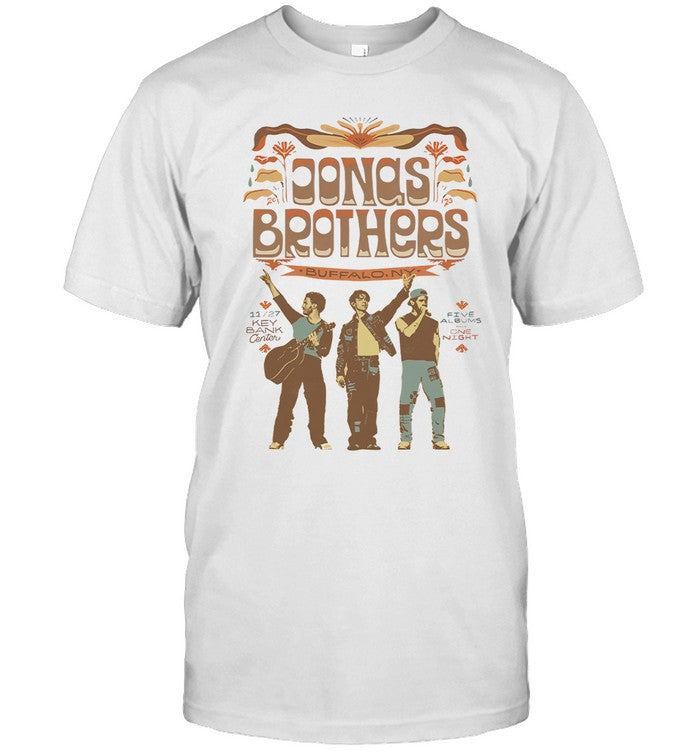 Jonas Brothers Buffalo, NY 112723 KeyBank Center 5 Albums 1 Night Shirt