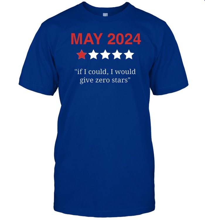 Obvious Shirts May 2024 If I Could I Would Give Zero Stars Shirt