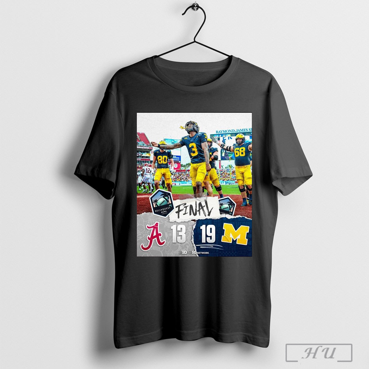 Reliaquest Bowl Final Alabama Crimson Tide Vs Michigan Wolverines Score 13 19 Big Ten Poster T Shirt